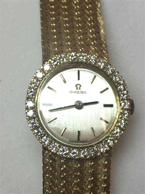 omega diamond watch vintage.